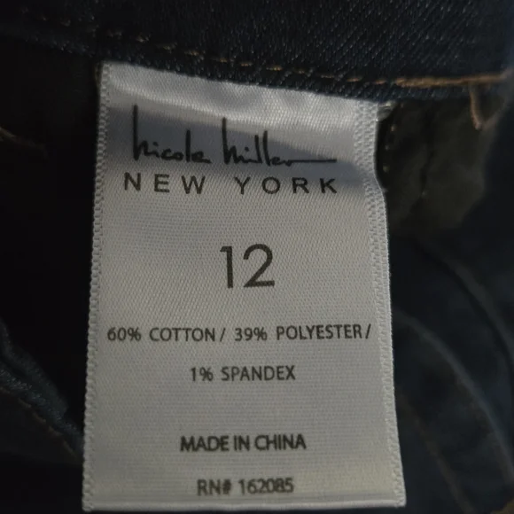 Nicole Miller Dark Denim Pleated and Cuffed Shorts - Picture 3 of 5